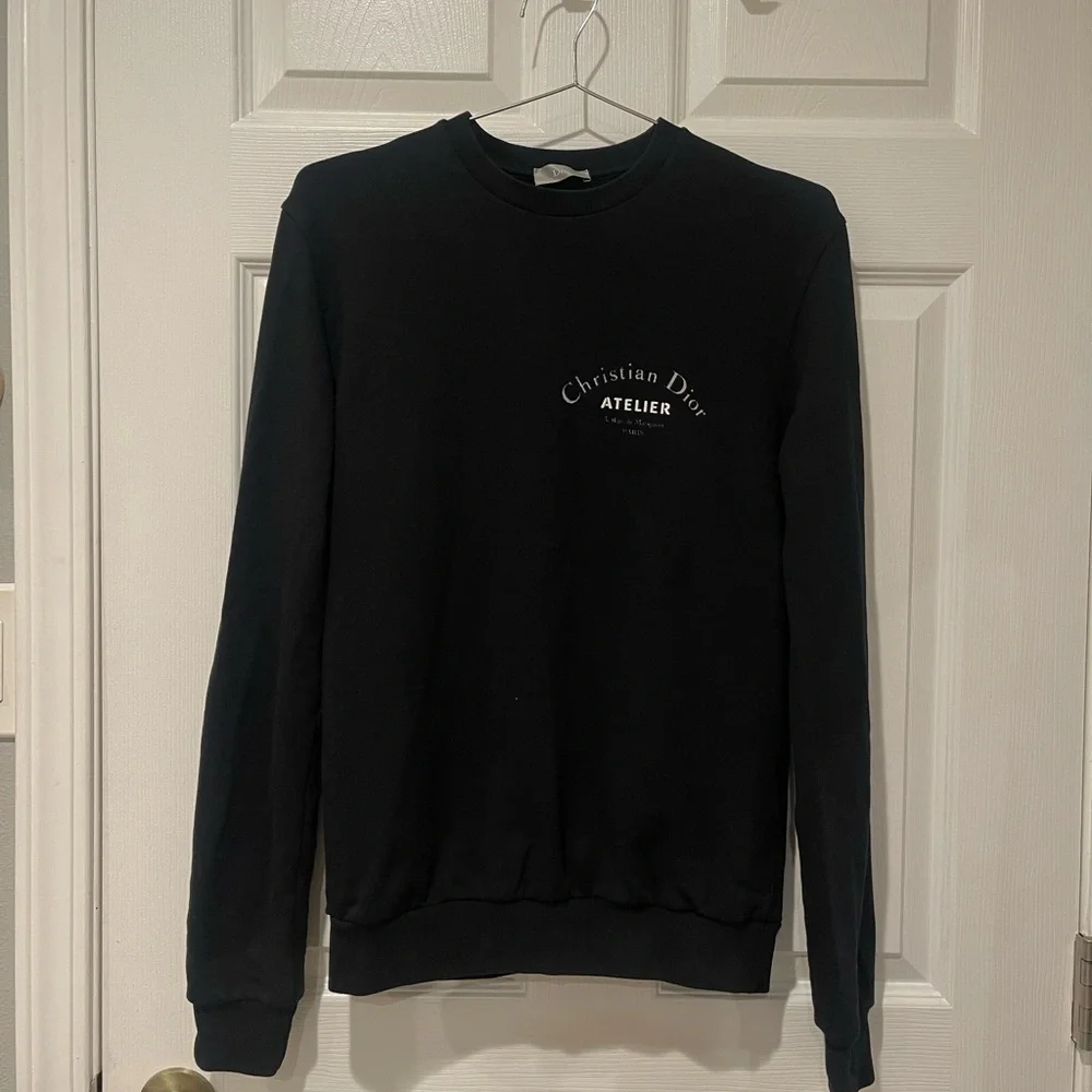 Dior Classic Logo Black Crewneck Sweater - Picture 1 of 4